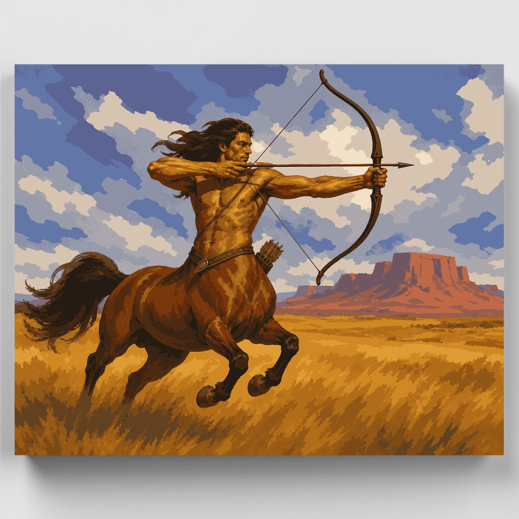 Kit de pintura por números - Arquero centauro — Estándar