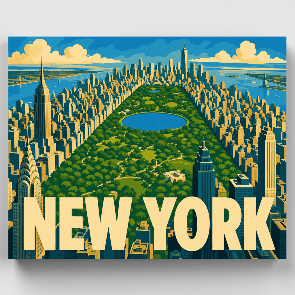 Vista aérea de Central Park - Kit de pintura por números — Estándar