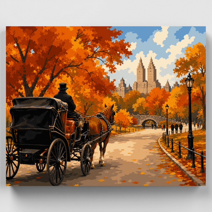 Central Park Carriage Ride - Paint by Numbers Kit