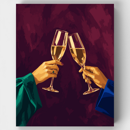 Champagne Toast - Paint by Numbers Kit