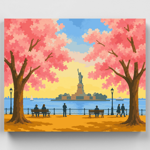 Cherry Blossoms by Liberty - Paint by Numbers Kit