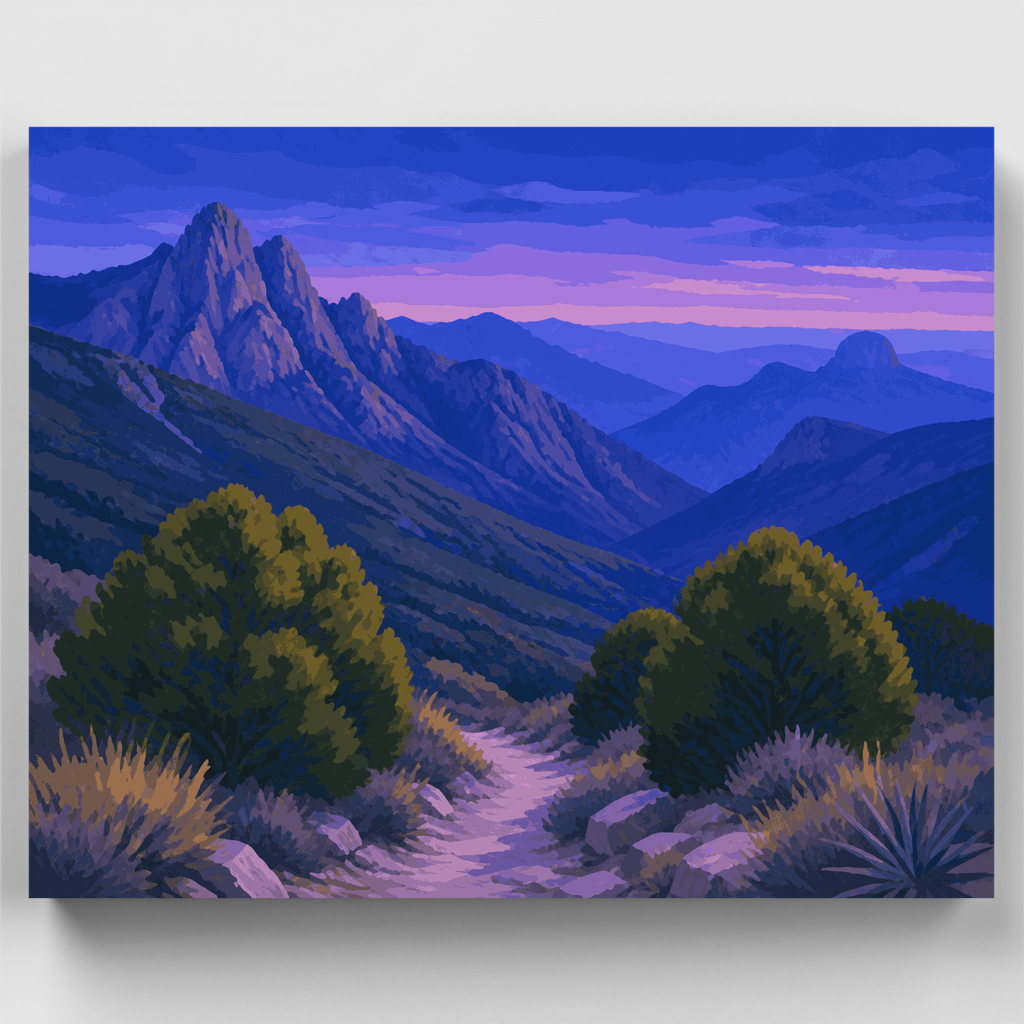 Kit de pintura por números - Chisos Blue Hour — Estándar
