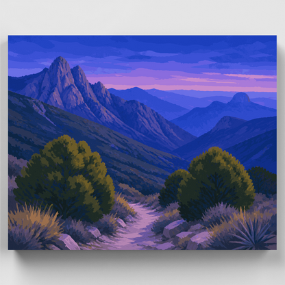 Chisos Blue Hour - Paint by Numbers Kit