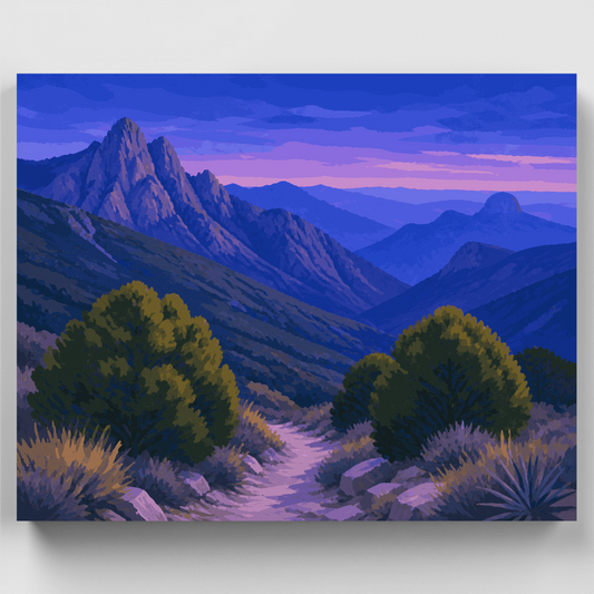 Chisos Blue Hour - Paint by Numbers Kit