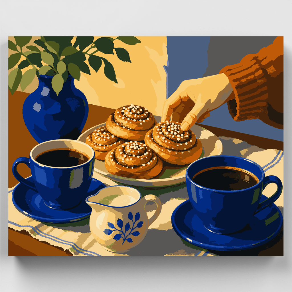 Cinnamon Bun Fika - Paint by Numbers Kit