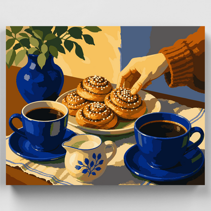 Cinnamon Bun Fika - Paint by Numbers Kit