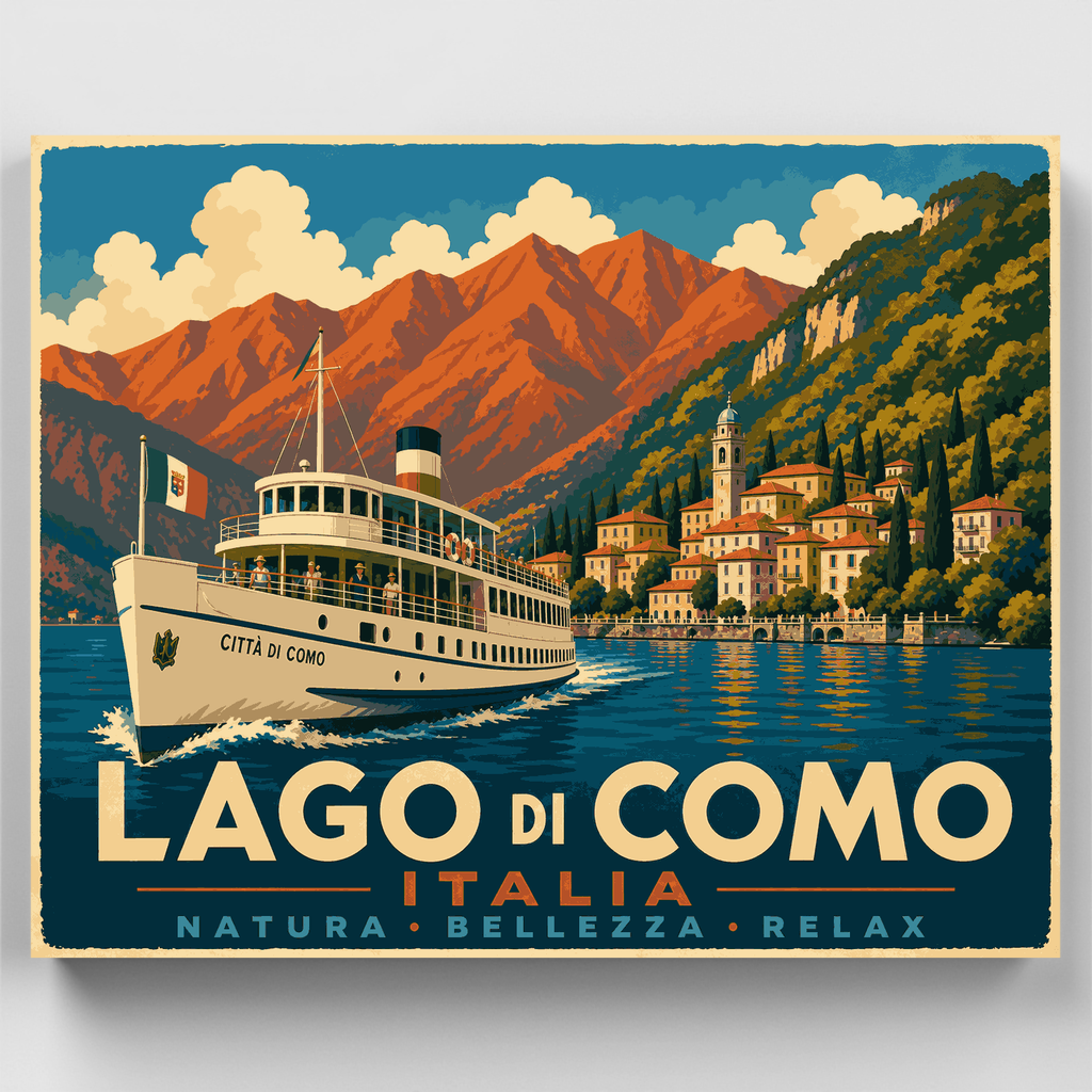 Città di Como Steamer - Paint by Numbers Kit