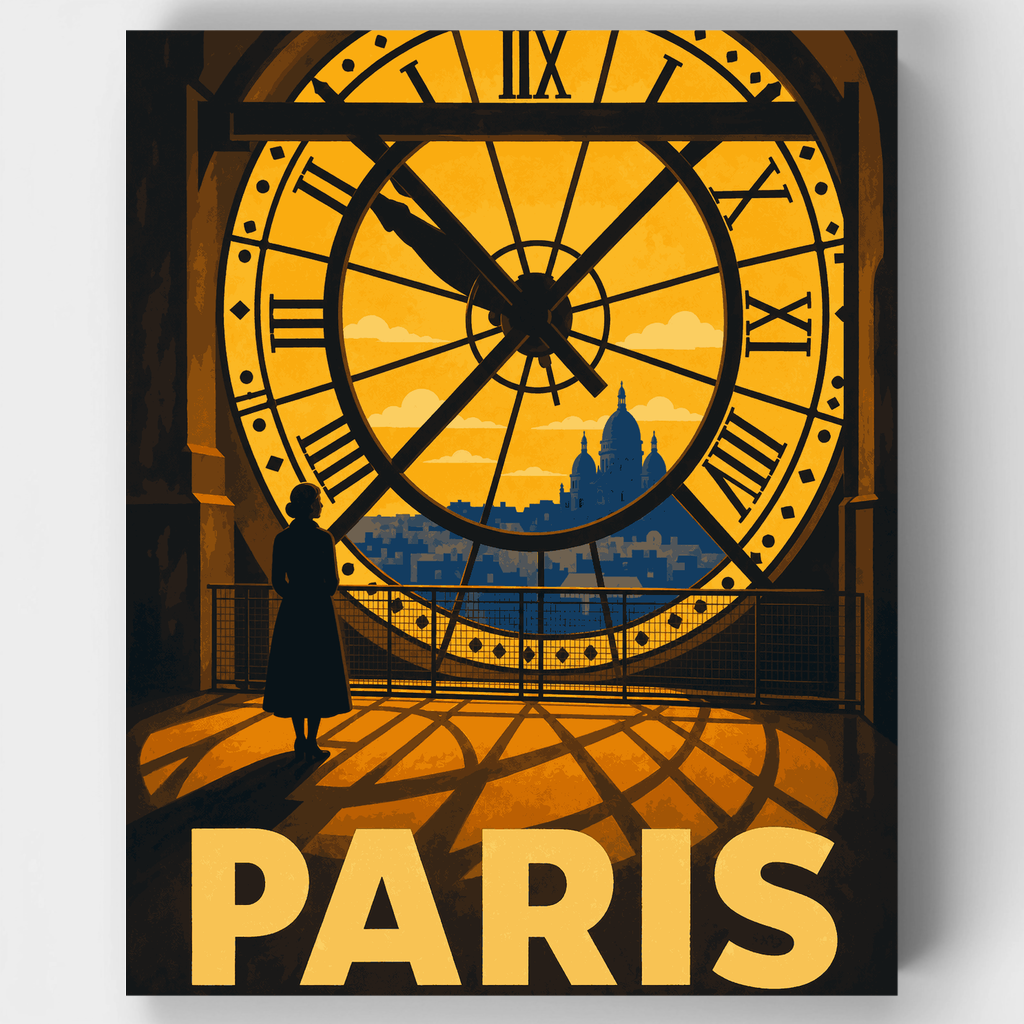 Torre del Reloj de París - Kit de pintura por números — Estándar