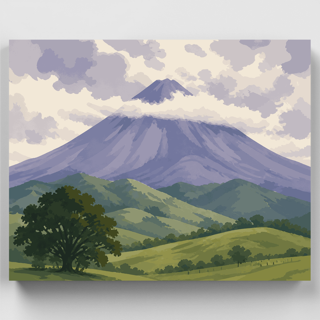 Arenal entre nubes - Kit de pintura por números — Estándar