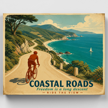 Coastal Descent Cyclist - Paint by Numbers Kit