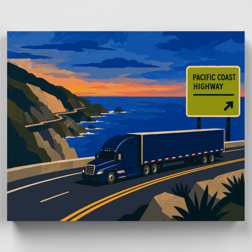 Coastal Highway Hauler - Paint by Numbers Kit