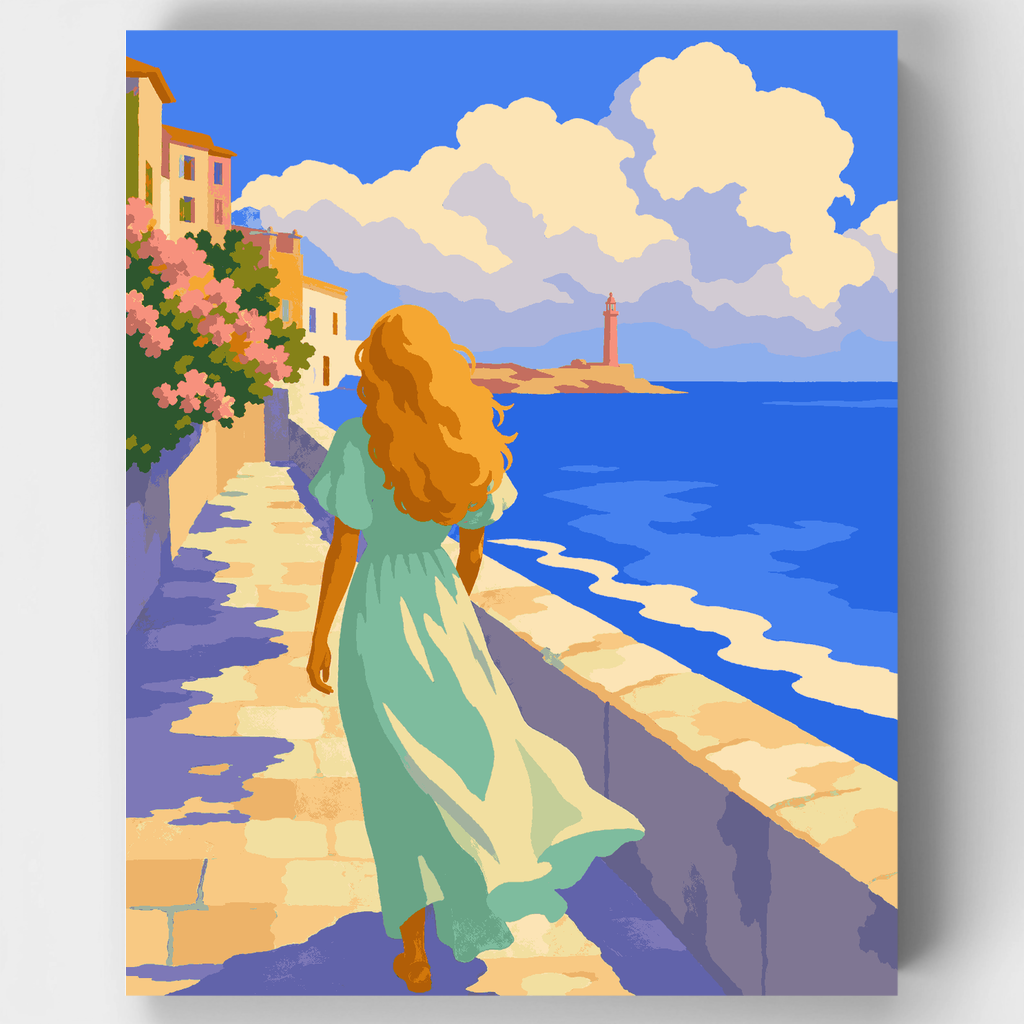 Paseo marítimo - Kit de pintura por números — Estándar