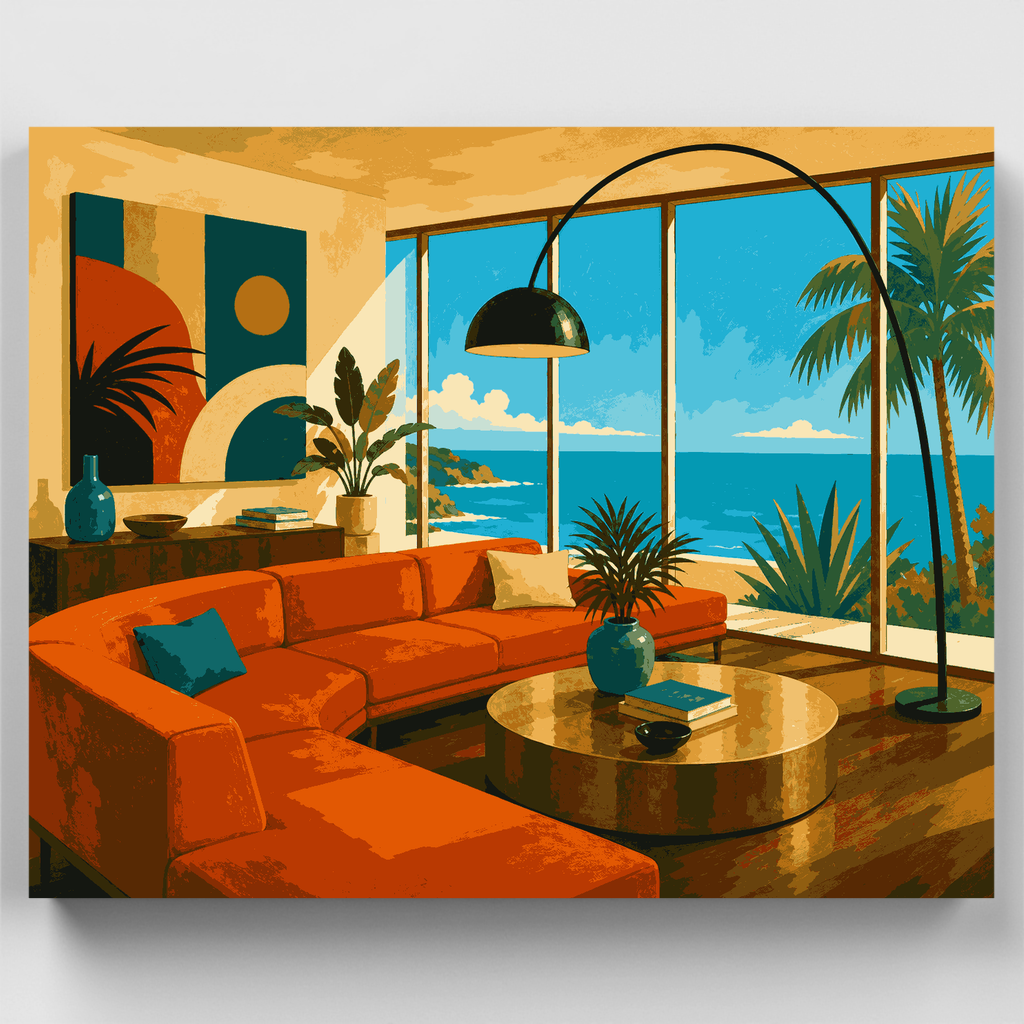 Coastal Retro Lounge - Paint by Numbers Kit