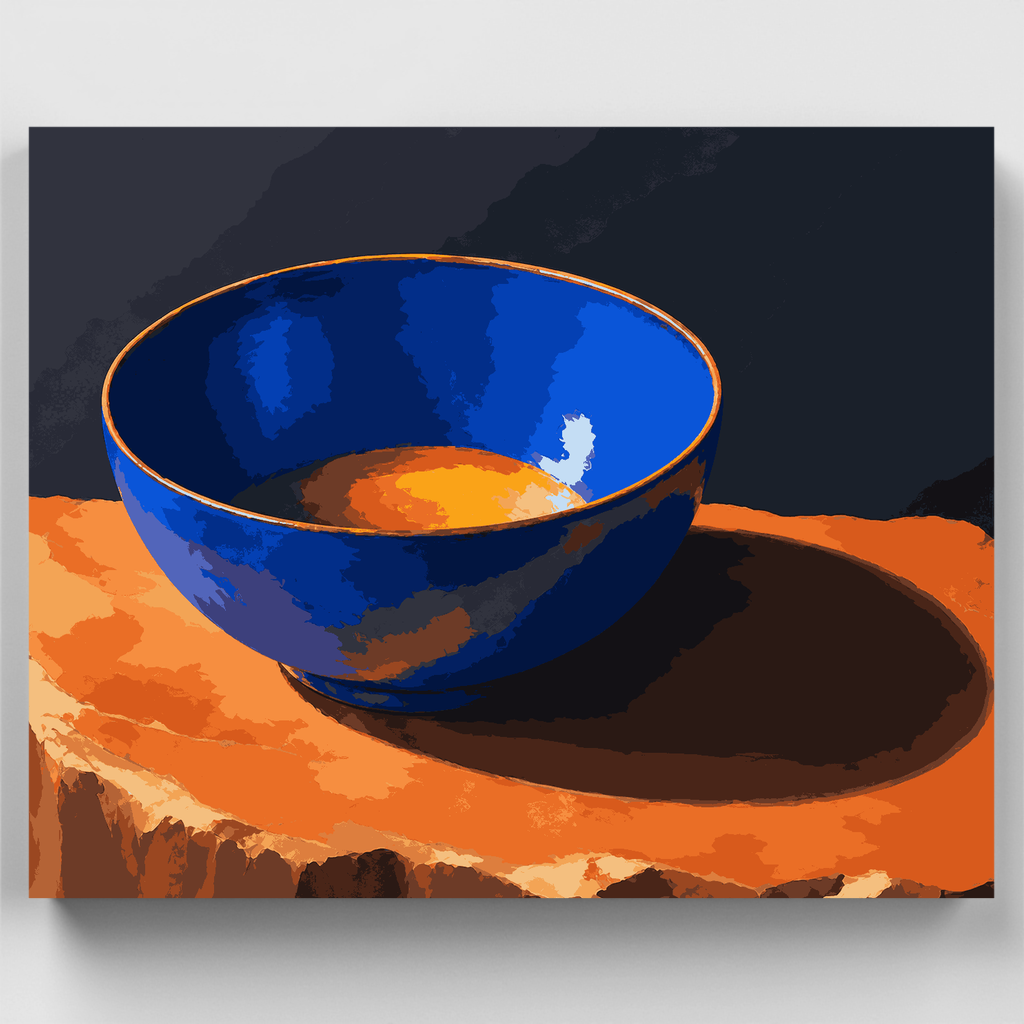 Cuenco azul cobalto - Kit de pintura por números — Estándar
