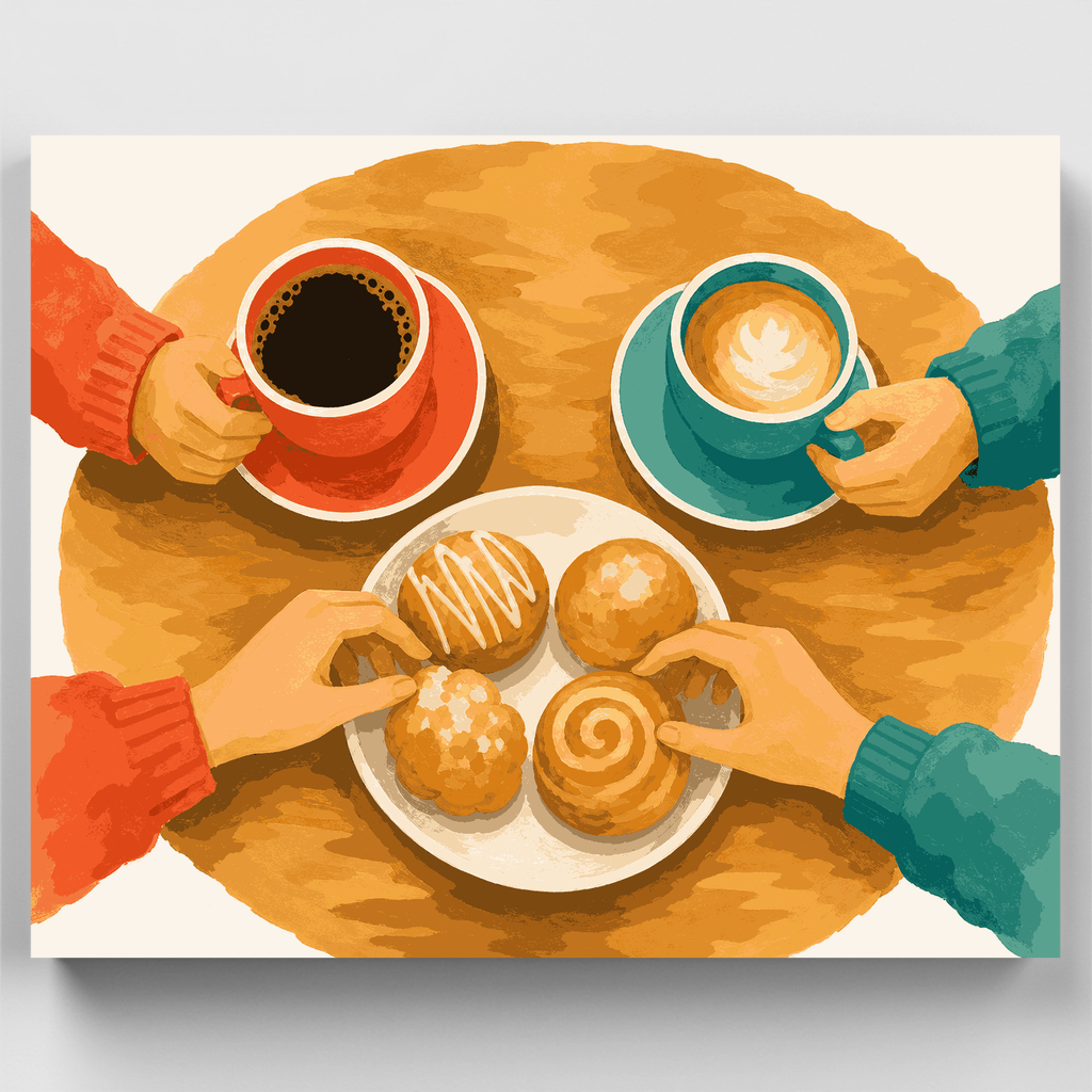 Coffee Date for Two - Paint by Numbers Kit