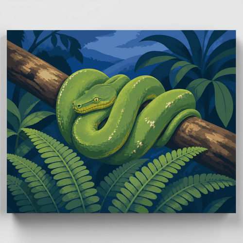Coiled Madagascar Boa - Paint by Numbers Kit