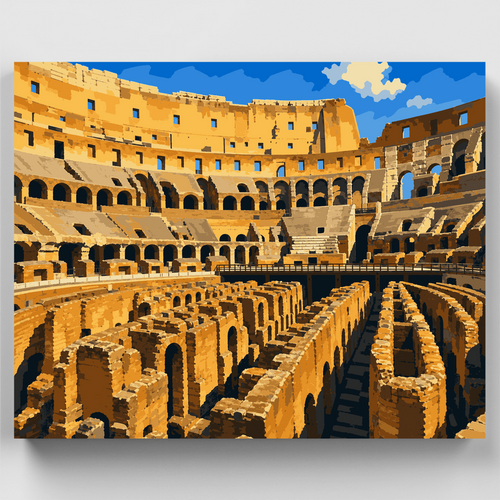 Colosseum Arena Interior - Paint by Numbers Kit