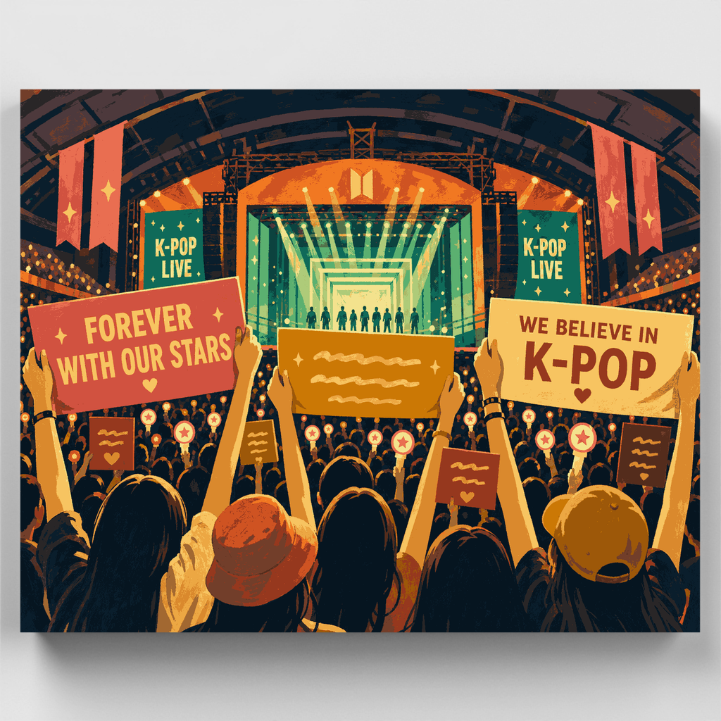 Concert Crowd Cheering - Paint by Numbers Kit