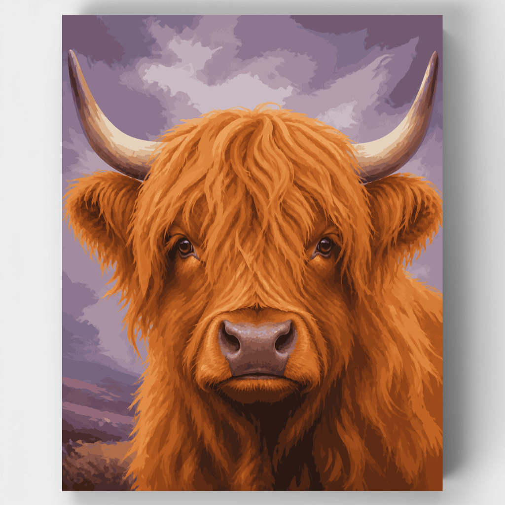 Highlander con flecos de cobre - Kit de pintura por números — Estándar