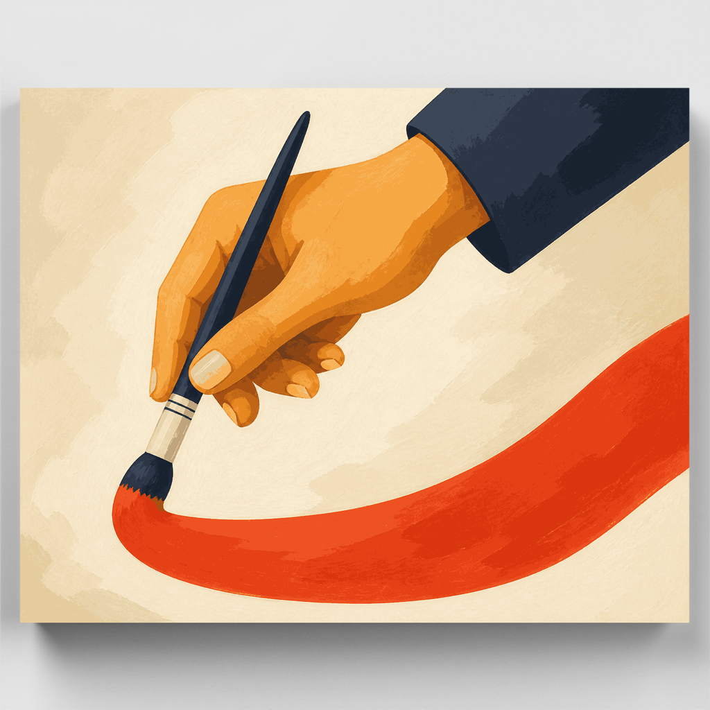 Kit de pintura por números - Pincelada de coral — Estándar
