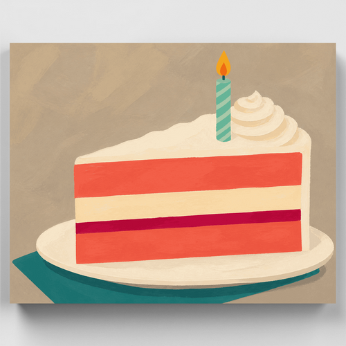 Coral Layer Cake - Paint by Numbers Kit