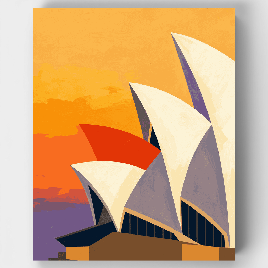 Coral Sail Skyline - Paint by Numbers Kit