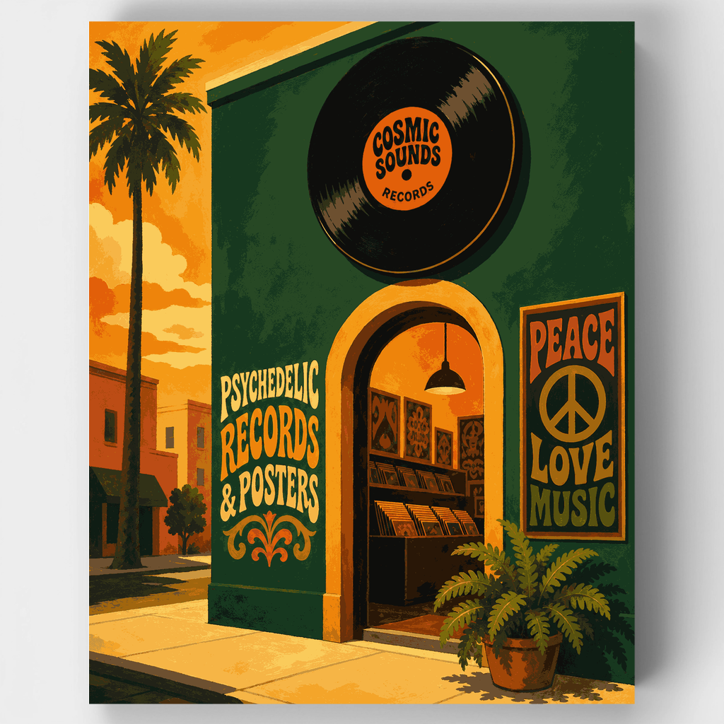 Cosmic Sounds Record Shop - Kit de pintura por números — Estándar
