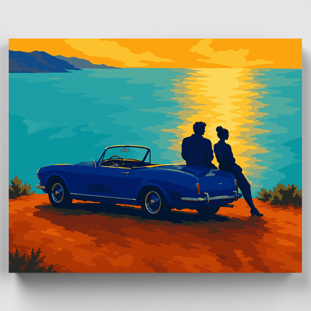 Couple at Dusk - Paint by Numbers Kit