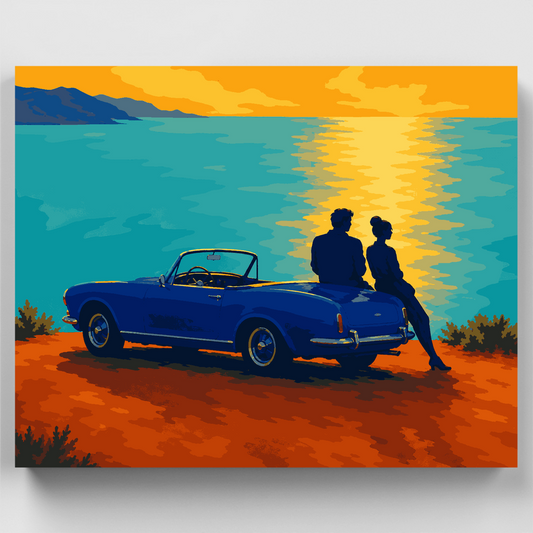 Couple at Dusk - Paint by Numbers Kit