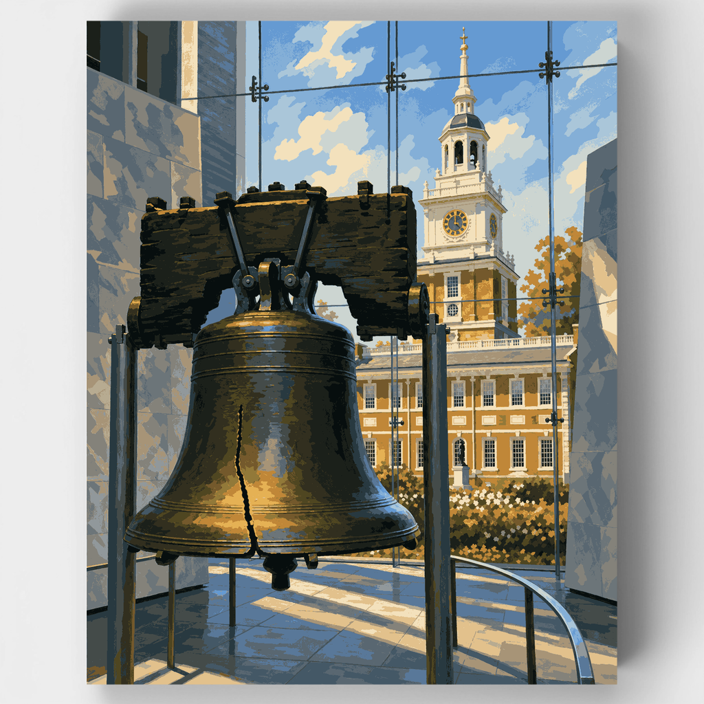 Campana de la Libertad agrietada - Kit de pintura por números — Estándar