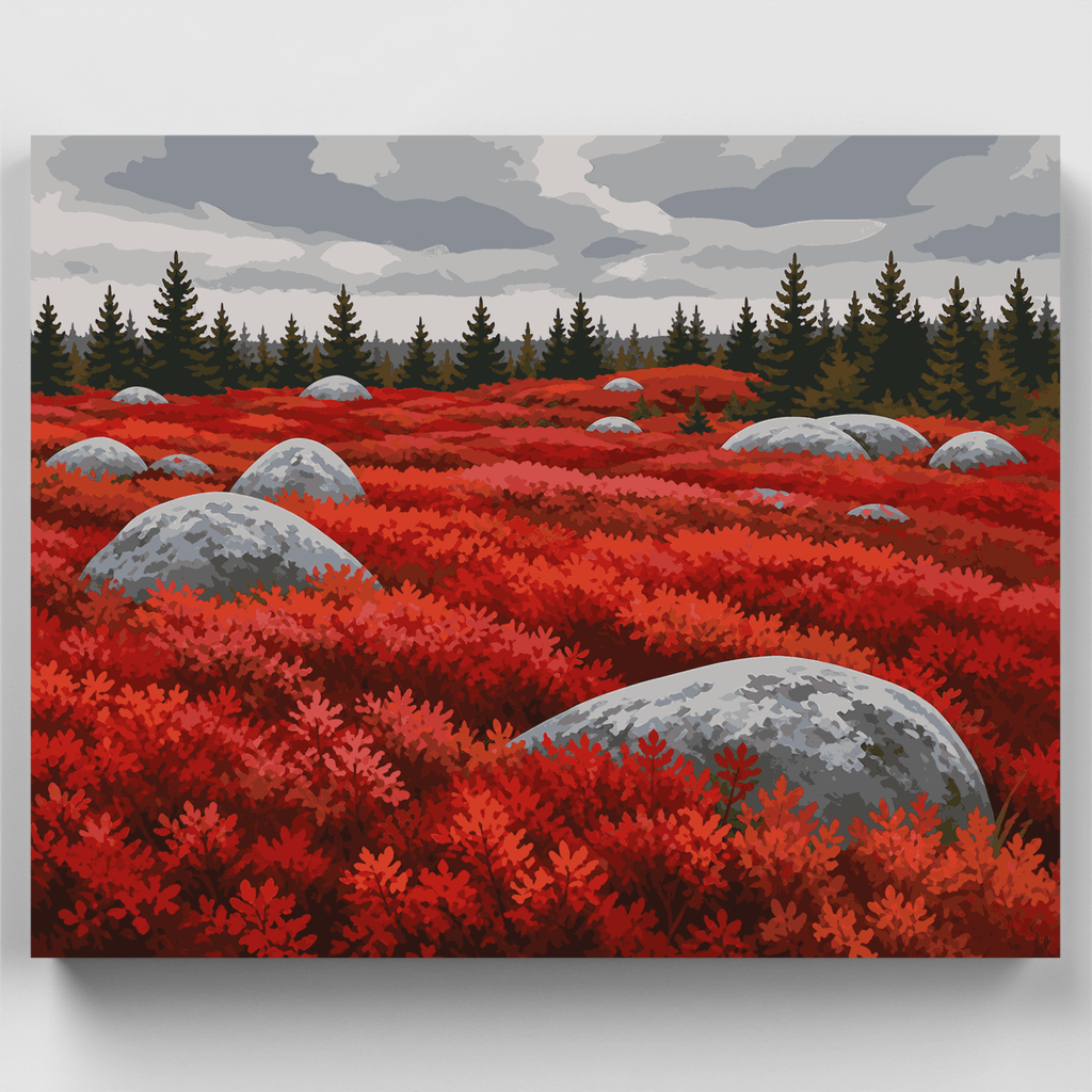Erial de arándanos carmesíes - Kit de pintura por números — Estándar