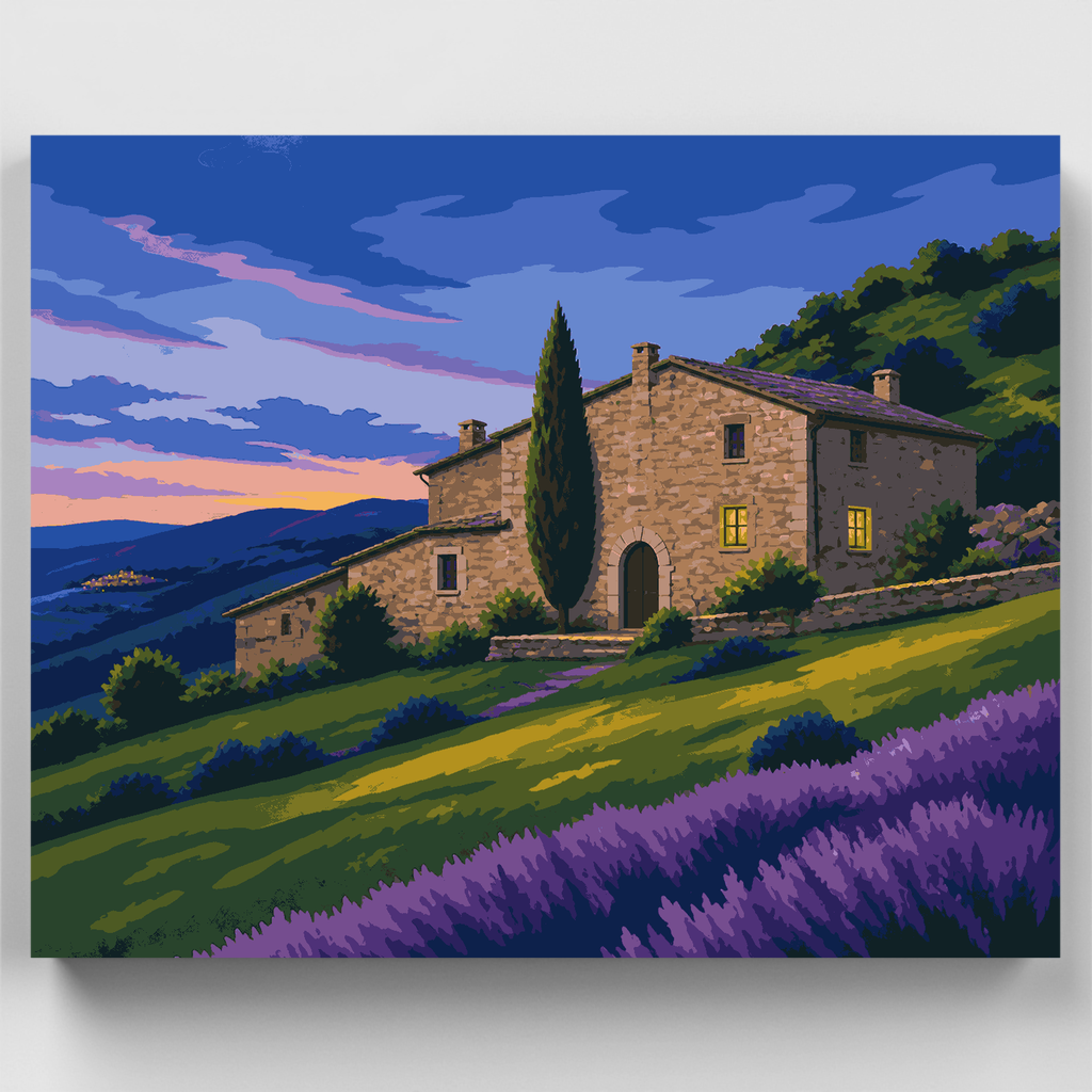 Cipreses en la hora azul - Kit de pintura por números — Estándar