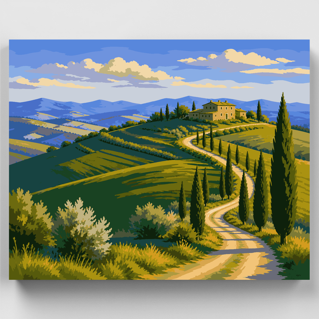 Cypress Road Tuscany - Paint by Numbers Kit