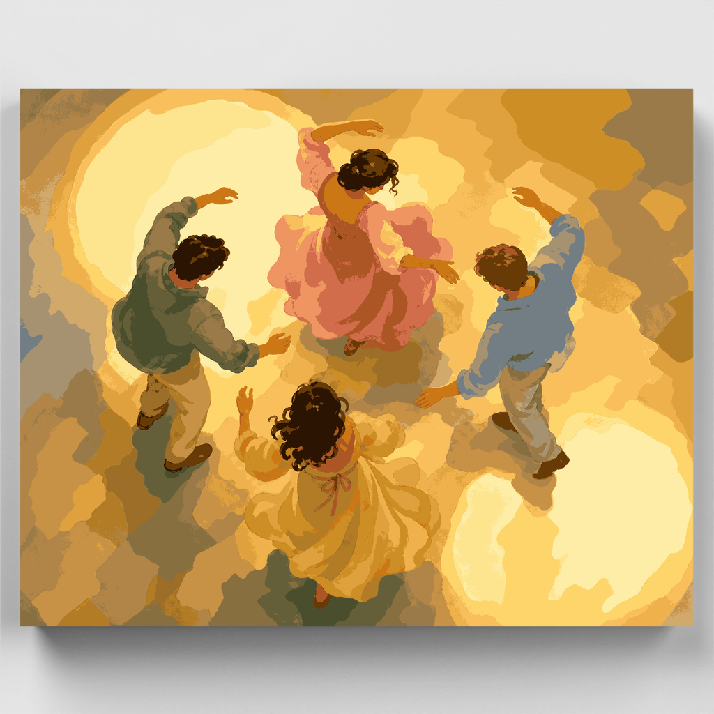 Bailarines desde arriba - Kit de pintura por números — Estándar
