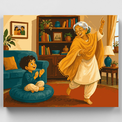 Dancing Grandma - Paint by Numbers Kit