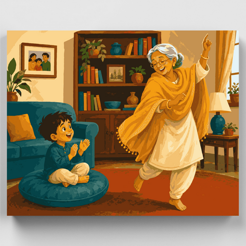 Dancing Grandma - Paint by Numbers Kit