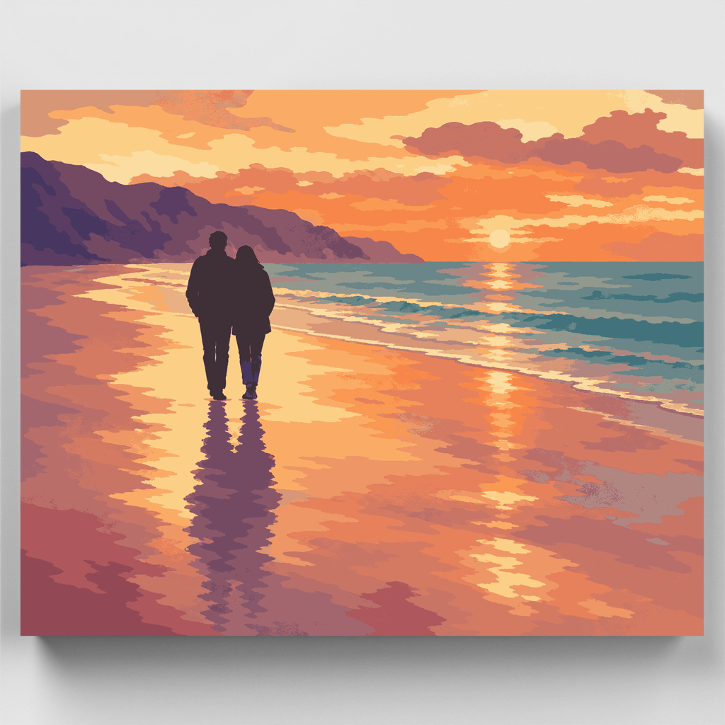 Dawn Beach Walk - Paint by Numbers Kit