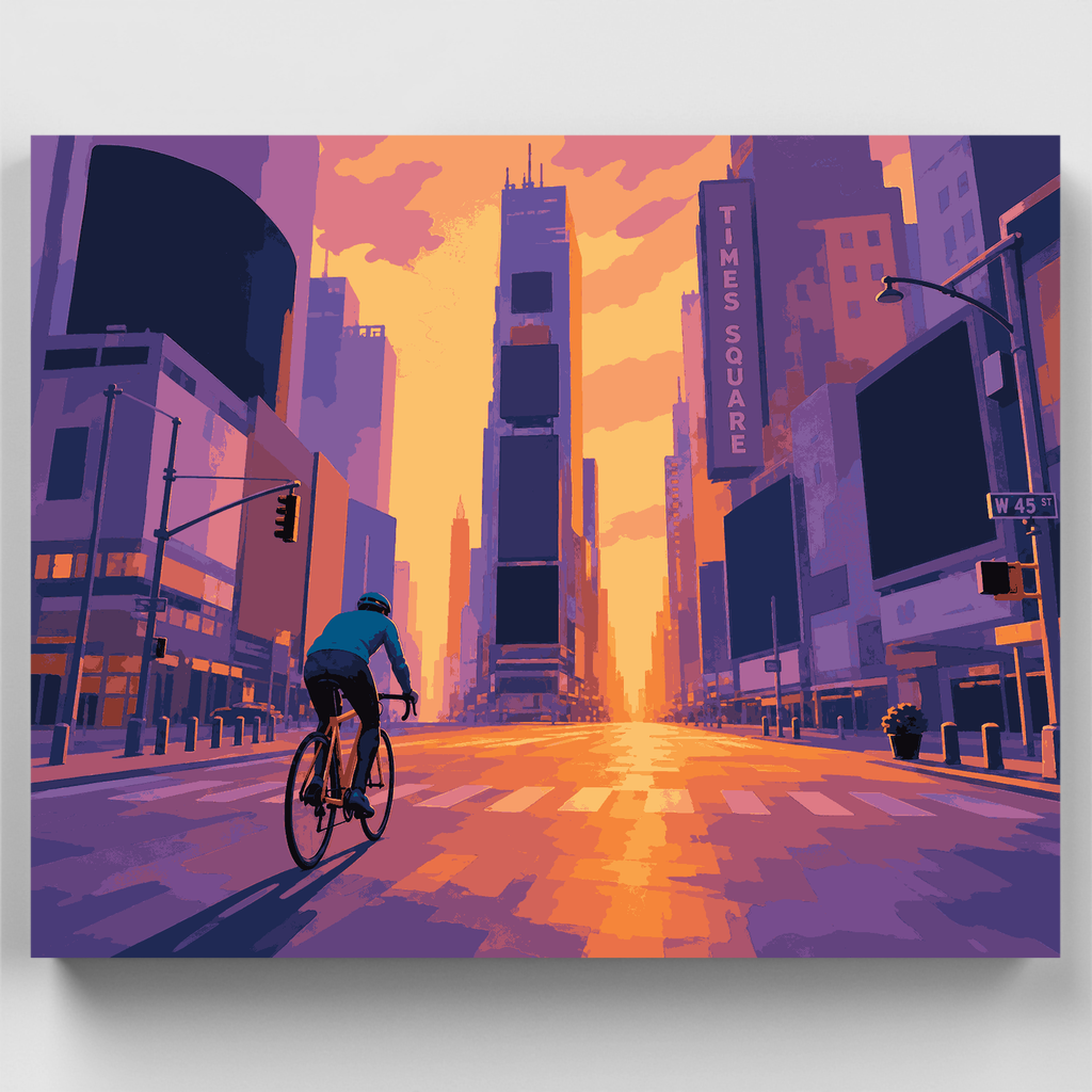Kit de pintura por números - Amanecer en Times Square — Estándar