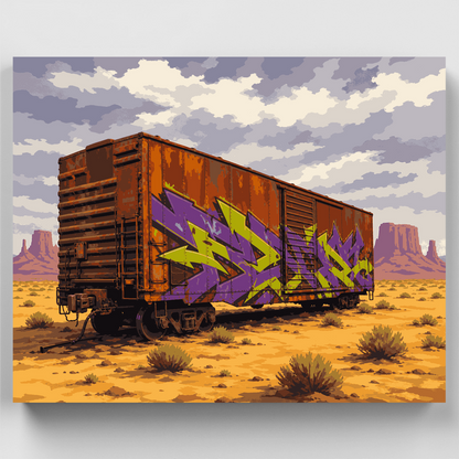 Desert Boxcar - Paint by Numbers Kit
