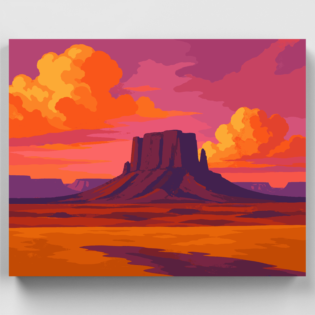 Desert Butte Sunset - Paint by Numbers Kit