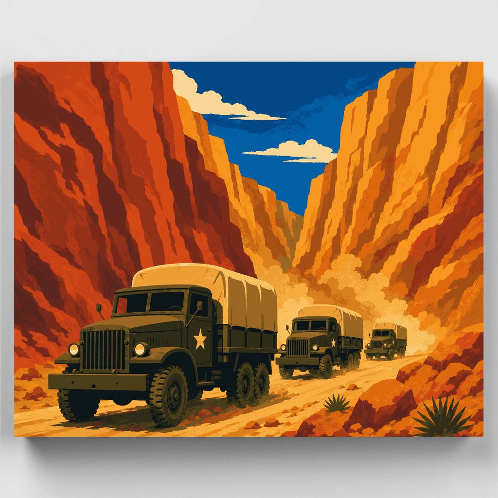 Desert Canyon Convoy - Paint by Numbers Kit