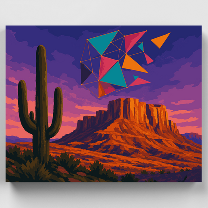 Desert Mesa Geometry - Paint by Numbers Kit