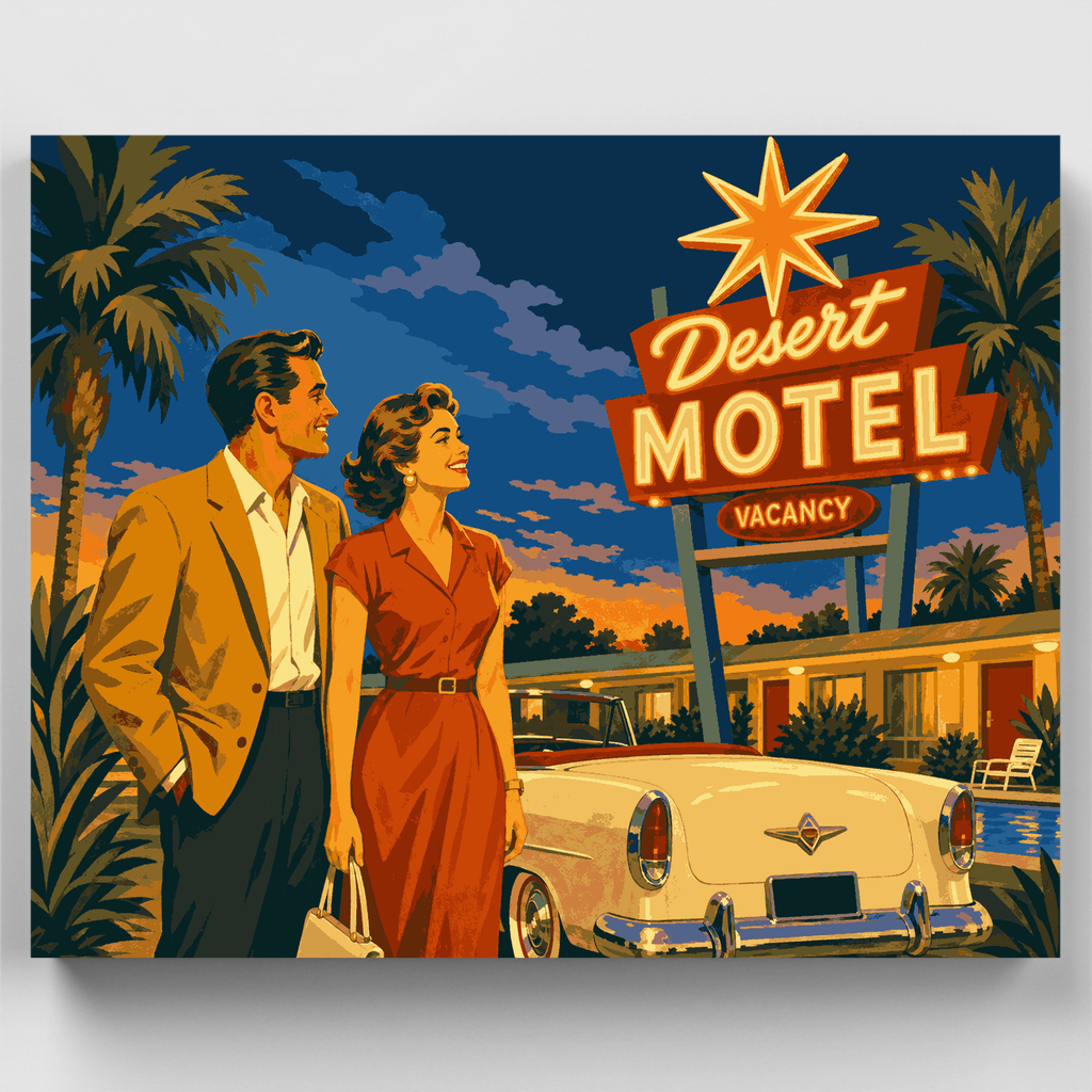 Desert Motel Nights - Paint by Numbers Kit