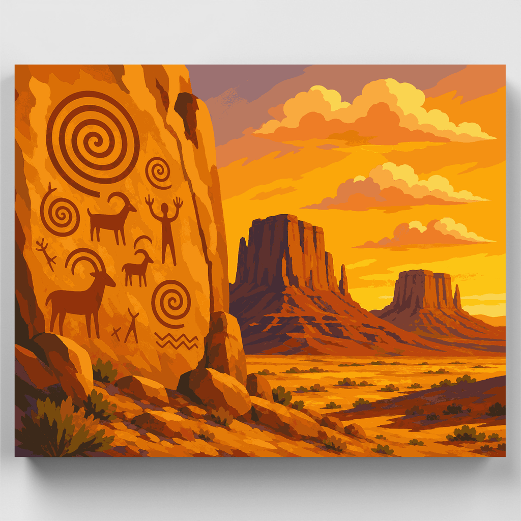 Desert Petroglyphs - Paint by Numbers Kit