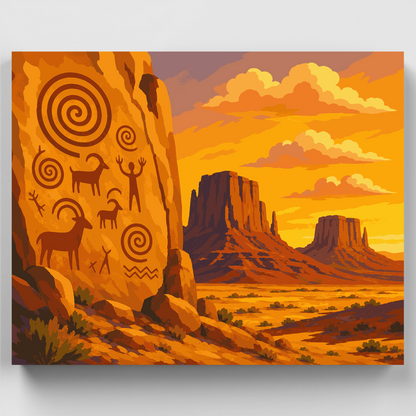 Desert Petroglyphs - Paint by Numbers Kit
