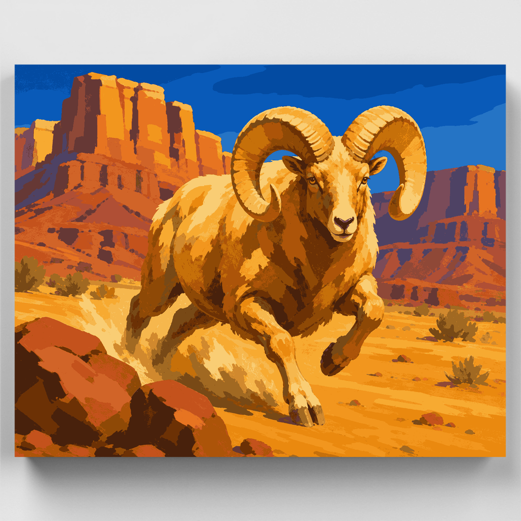 Carga de carnero del desierto - Kit de pintura por números — Estándar