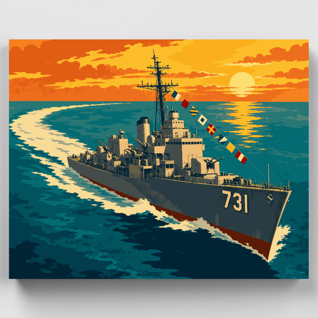 Destructor al atardecer - Kit de pintura por números — Estándar
