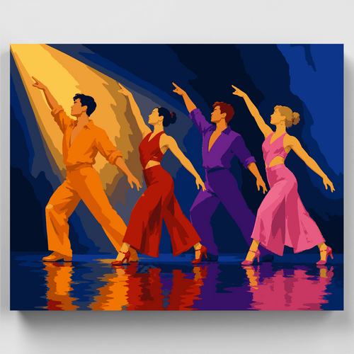 Disco Night Dancers - Paint by Numbers Kit