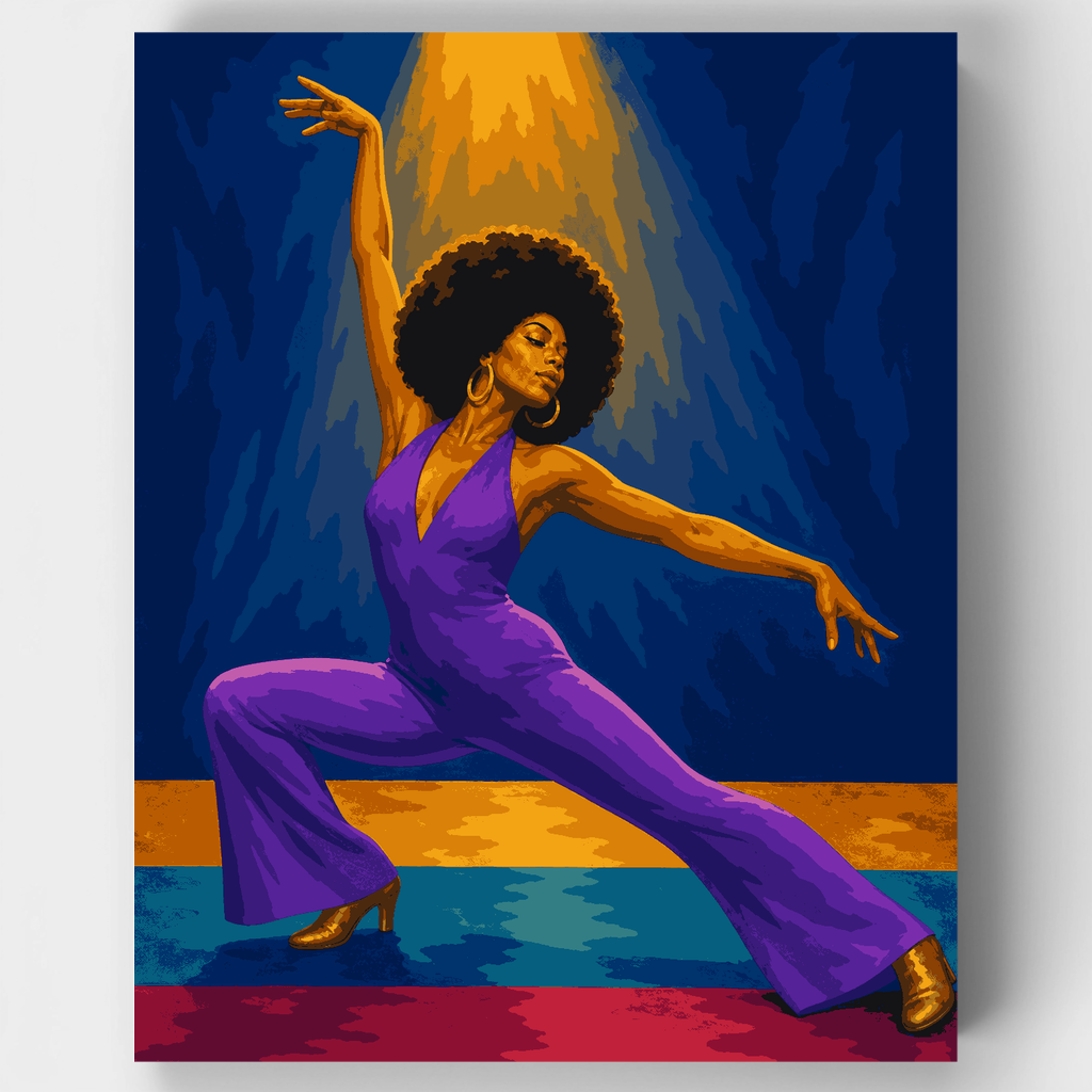 Kit de pintura por números: Bailarín de disco soul — Estándar