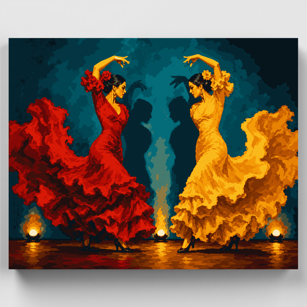 Llamas en Duelo - Kit de Pintura por Números — Estándar